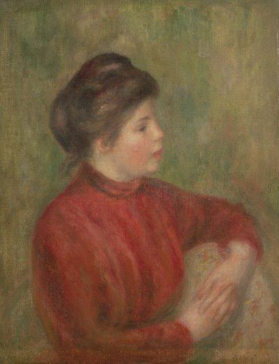 Femme appuyée sur une chaise, 1891 - Pierre Auguste Renoir